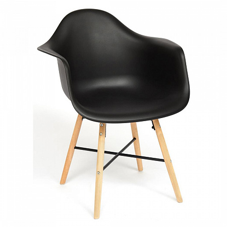 Кресло Cindy (Eames) (mod. 919) черный/black with natural legs