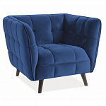 Кресло Signal CASTELLO 1 Velvet Bluvel 86 (темно-синий) CASTELLO1V86