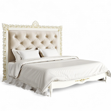 Atelier Gold Кровать с мягким изголовьем 180*200 A548-K02-G-B01
