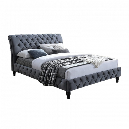 Кровать Signal MALENA VELVET (серый/венге) 160/200 MALENAV160SZ