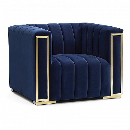 Кресло Signal VOGUE 1 VELVET (темно-синий/золотой) VOGUE1VGR