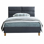 Кровать Signal SIERRA VELVET TAP.150 (серый/дуб) 120/200 SIERRAV120SZD