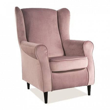 Кресло Signal BARON Velvet Bluvel 52 (античный розовый) BARONV52