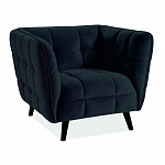 Кресло Signal CASTELLO 1 Velvet Bluvel 19 (черный) CASTELLO1V19