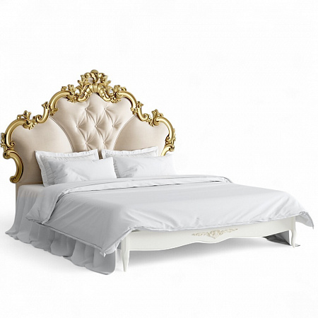 Romantic Gold Кровать с мягким изголовьем 180*200 R568D-K02-GG-B01