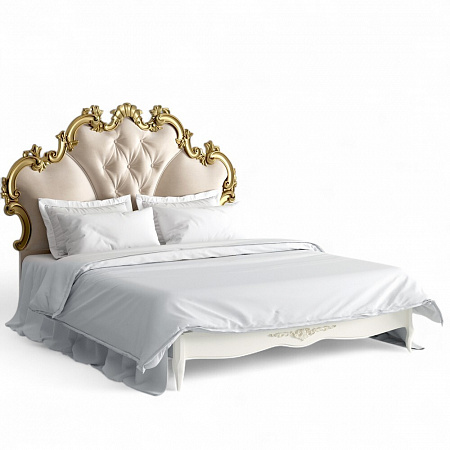 Romantic Gold Кровать с мягким изголовьем 160*200 R566-K02-GG-B01