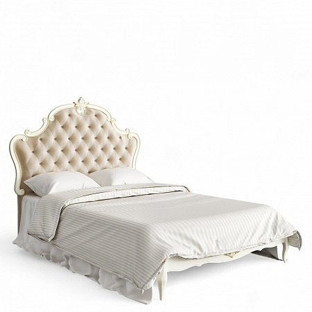 Romantic Gold Кровать с мягким изголовьем 120*190 R532-K02-G-B01