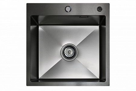 Кухонная мойка из нержавейки BLANTEK FS-5050HN Honeycomb Nano black ECO 5050204