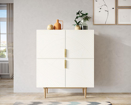 Большой комод с четырьмя дверками Line LN03/GR1/beige