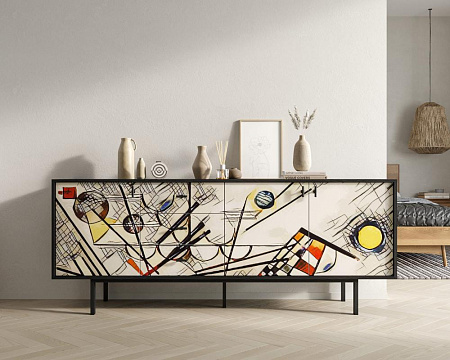 Комод с тремя дверками и тремя ящиками Emerson by Kandinsky арт EM07/Print_01