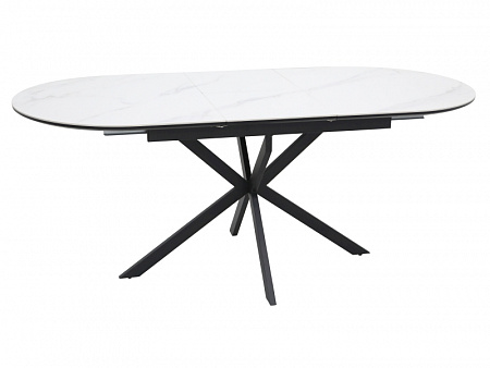 Стол обеденный Signal GASTON Ceramic 140 (белый/черный) GASTONBC140