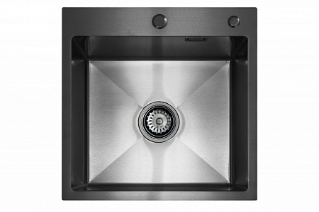 Кухонная мойка из нержавейки BLANTEK LS-5050B Nano black 5050223