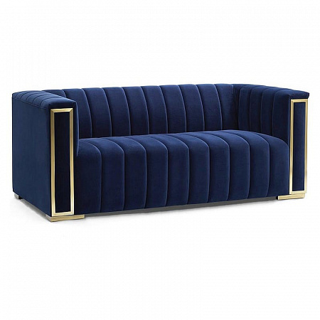 Диван Signal VOGUE 2 VELVET (темно-синий/золотой) VOGUE2VGR