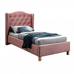 Кровать Signal ASPEN VELVET BLUVEL 52 (античный розовый/дуб) 90/200 ASPENV90RD