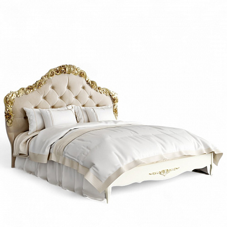 Romantic Gold Кровать с мягким изголовьем 160*200 R416-K02-GG-B01