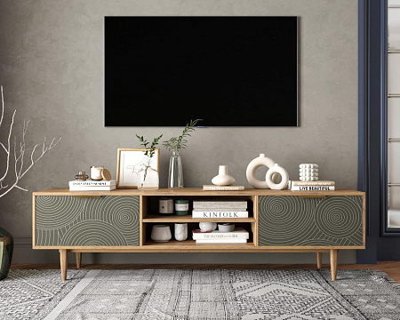 Комод Line с нишей низкий под TV R27/browngrey