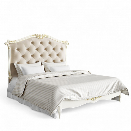Atelier Gold Кровать с мягким изголовьем 160*200 A436-K02-G-B01