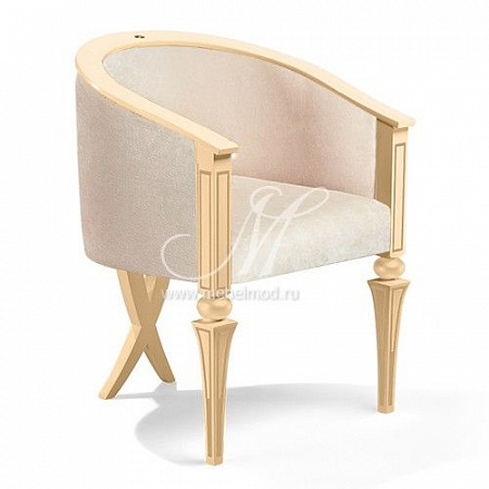 Кресло Zzibo 150 слоновая кость  (ткань Velvet lux 02)