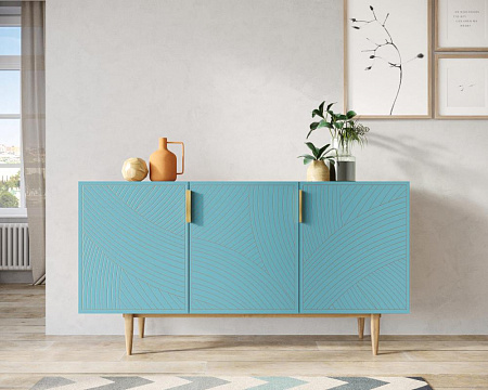 Комод с тремя дверками Line LN02/GR1/blue