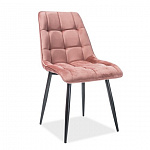 Стул кухонный Signal CHIC Velvet Bluvel 52 (античный розовый/черный) CHICVCRA52