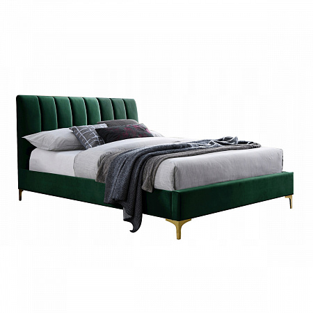 Кровать Signal MIRAGE Velvet (зеленый/золотой) 160/200 MIRAGEV160Z