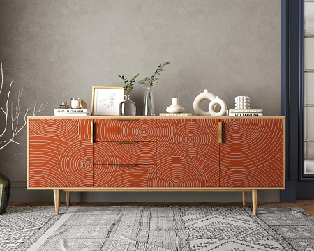 Комод Line удлиненный R25/red