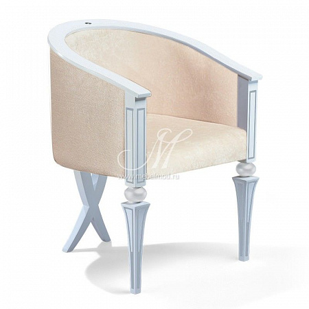Кресло Zzibo 150 б белый (ткань Velvet lux 02)