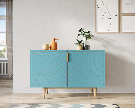 Комод с двумя дверками Line LN01/GR1/blue