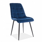 Стул кухонный Signal CHIC Velvet Bluvel 86 (темно-синий/черный) CHICVCGR