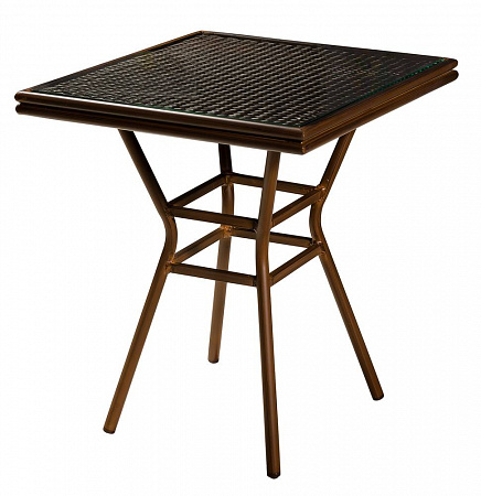 Стол Патонг Glass Rattan 70*70