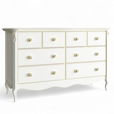 Golden Rose Комод широкий 8 ящиков G134-K02-G
