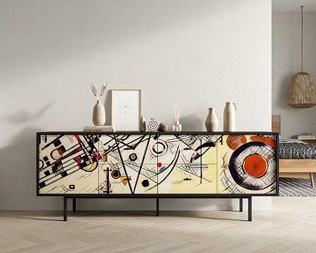 Комод две дверки и четыре ящика Emerson by Kandinsky арт EM19/Print_01