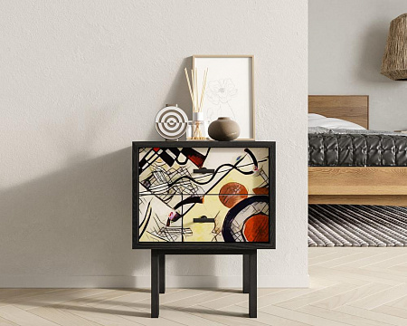 Тумбочка с двумя ящиками Emerson by Kandinsky арт EM16/Print_01