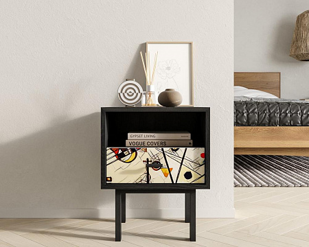 Тумбочка с нижним ящиком Emerson by Kandinsky арт EM17/Print_01