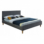 Кровать Signal AZURRO VELVET BLUVEL 14 (серый/дуб) 140/200 AZURROV140SZD