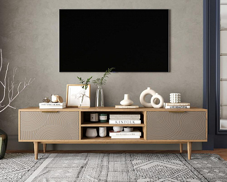 Комод Line с нишей низкий под TV R27/beige