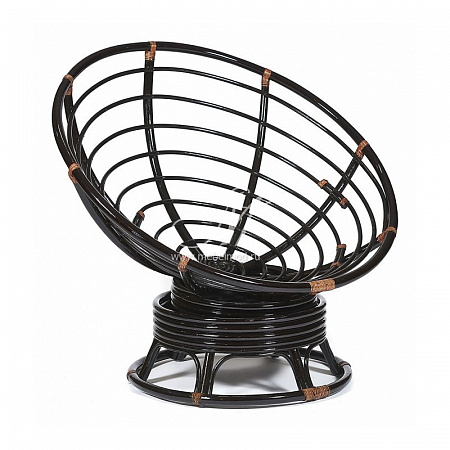 Кресло-качалка Papasan w 23/01 B без подушки Antique brown (античный черно-коричневый)