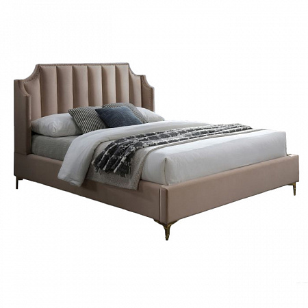 Кровать Signal MONAKO VELVET (бежевый/золотой) 160/200 MONAKOV160BEZL