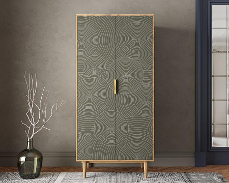 Шкаф малый двухстворчатый Line R24/browngrey