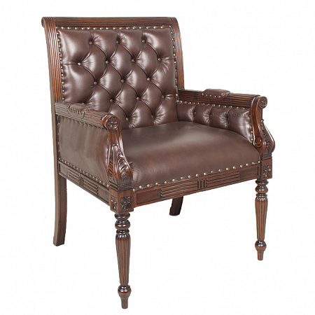 SF18L Кресло кожаное кабинетное Brown