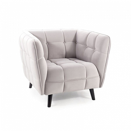 Кресло Signal CASTELLO 1 VELVET (светло-серый/венге) CASTELLO1V03