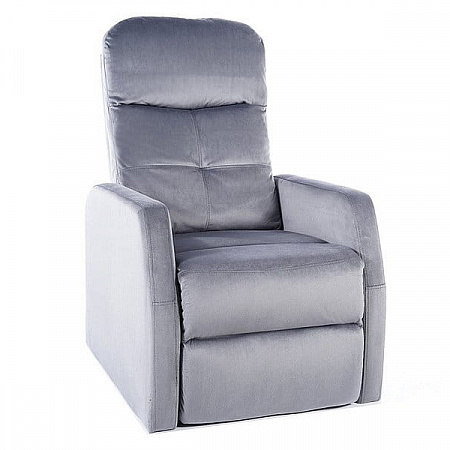 Кресло Signal ARES VELVET BLUVEL 14 раскладное (серый) ARESVSZ