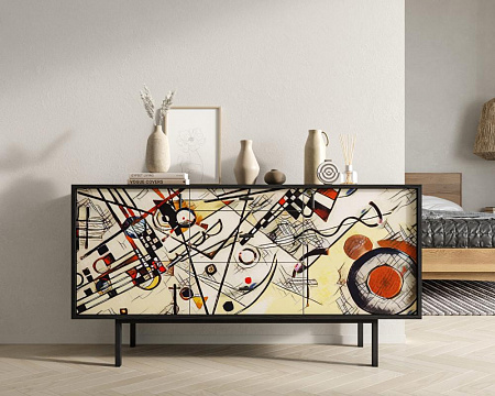 Комод две дверки и три ящика Emerson by Kandinsky арт EM08/Print_01